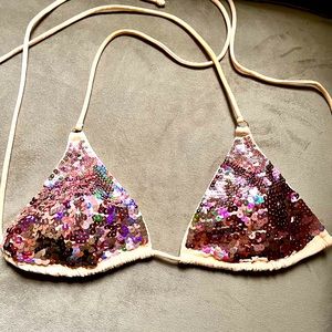 Victorias Secret sparkly sequin bikini top